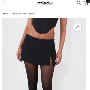 Miaou Sleek Black Mini Skirt